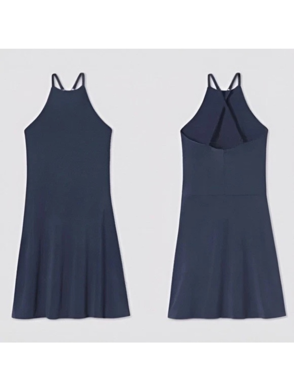 NWT Girlfriend Collective Navy Blue Naomi Workout Dress Size XS